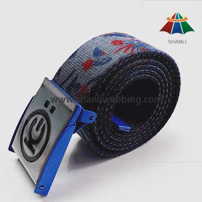 Factory Direct Heat Transfer Polyester Fashion Men Webbing Belt